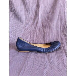 J. Crew Purple Leather Ballet Flat Shoes Women's Size 6 Leather EUC